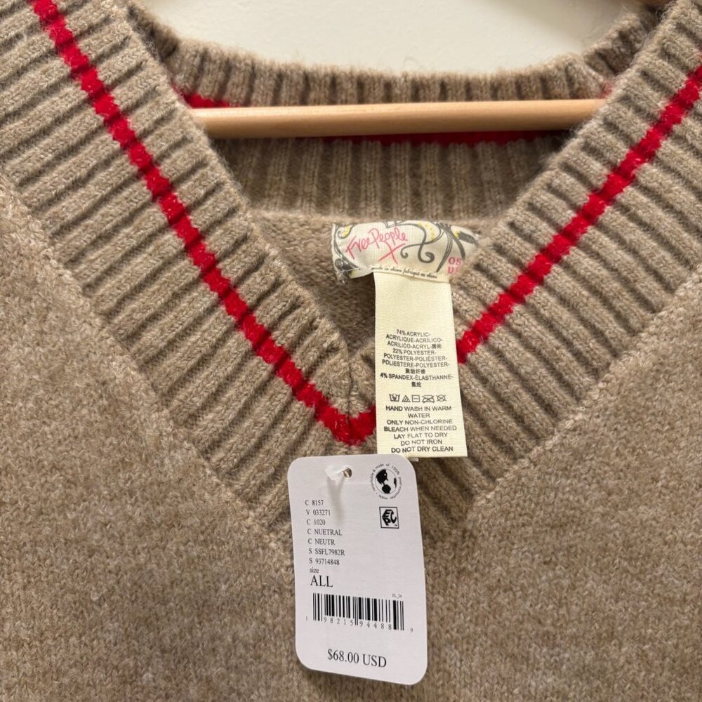 Free People All Star Stripe Poncho NWT * - Picture 7 of 8